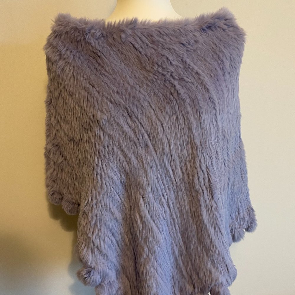 Retro Vintage Inspired Rabbit Fur Poncho